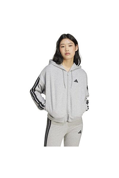adidas Esențiale pentru femei: Bluză de trening French Terry cu 3 dungi, M