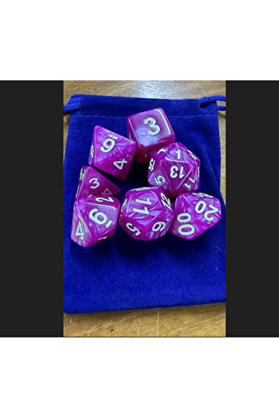 zerzembe DND EPOKSİ Frp Zar Seti 7li Set Dnd Zarı Dungeons And Dragons Masaüs...