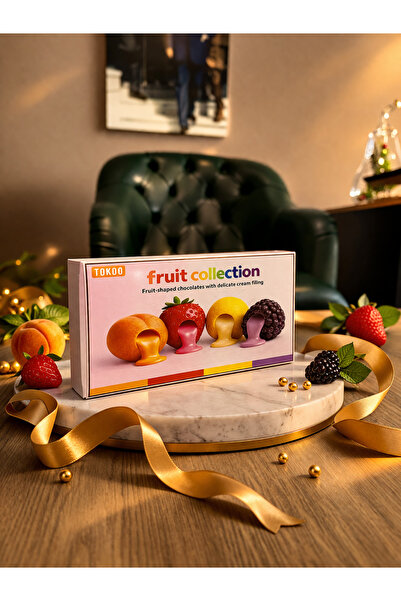 Tokoo Fruit Collection - 96g*5 kutu Meyveli Krema Dolgulu Meyve Şekilli Çikolata