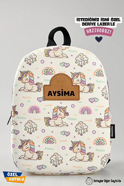 minilee children's happiness Tembel Unicorn - Kişiye Özel İsimli Anaokulu Kreş Çocuk Sırt Çantası