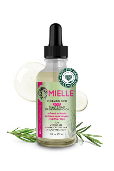 Mielle oil Rosemary زيت إكليل الجبل والنعناع الخفيف لتقوية فروة الرأس والشعر،...