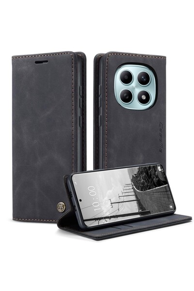 Caseme 013 Retro Θήκη Βιβλίο Black (Xiaomi Redmi Note 15 4G)