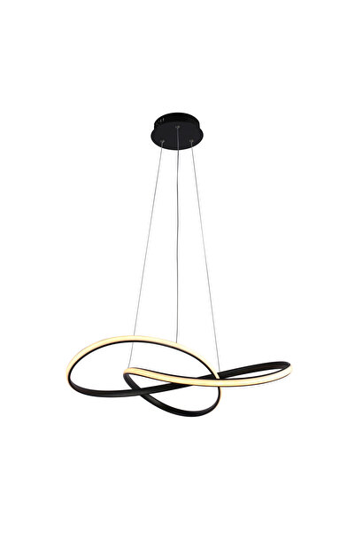 Italux Lustră suspendată LED Consa Black Ribbon 40W 3400lm, Lampă de tavan mo...