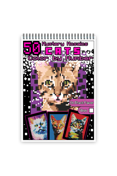 Legendary Gifts Carte de colorat, 50 de ilustratii Color by number - Pisici, ...