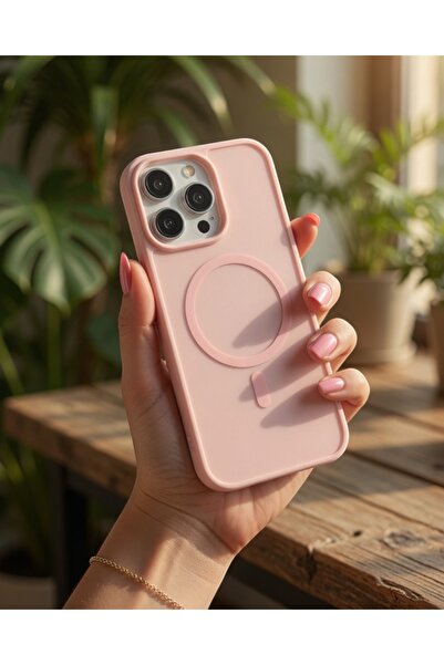 KILIF HOUSE Iphone 13 Uyumlu Mat Yarı Şeffaf Renkli Parmak İzi Tutmayan Magsa...