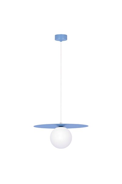 Kaja ROBIN Plafonieră suspendată tip disc, Albastru/Turcoaz, Ø25cm, Metal și ...