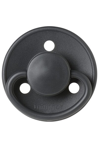 Mininor - Round Pacifier Silicone - 0M+ - Black Raven