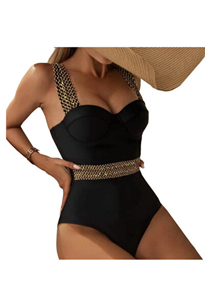 SNM Costum de baie dama, SNM, modelator dintr-o piesa, negru, 42 EU