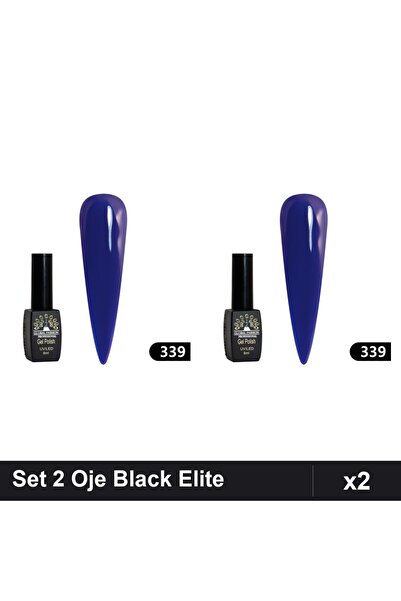 Makeup Set 2 Oje Semipermanente Black Elite 8ml, Global Fashion, Manichiură U...