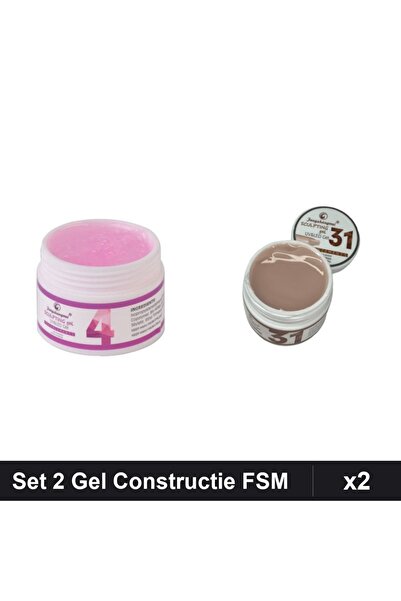 Makeup Set 2 Geluri Constructie UV LED FSM 15g, Nuante 04 31, Builder Gel Pro...