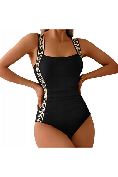 SNM Women's Swimsuit, SNM, L, Black, Polyester, Women's One Piece Swimsuit
