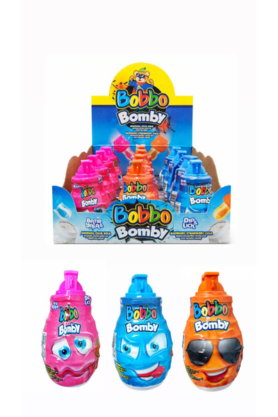 Bobbo Candy Bobbo Bomba Oyuncaklı Çilek Ahududu Kola Aromalı Ekşili Emzik Şeker