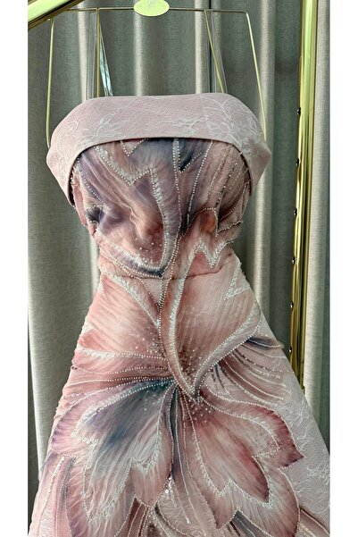 SHAMS "Ruya Silk" Dress - Luxurious Dusty Pink Evening Gown