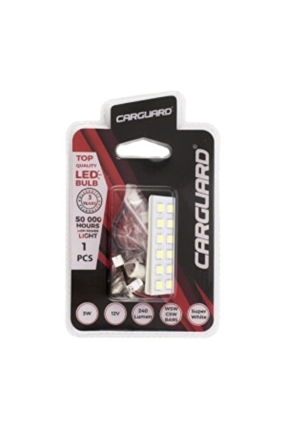 CarGuard Placă LED SMD 20x60mm 12V – 240lm – W5W C5W BA9S
