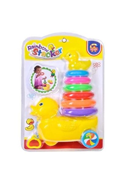 Jumbo Push Pyramid Duck with 6 Rings