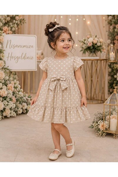 pio Kids' Polka Dot Bow Dress