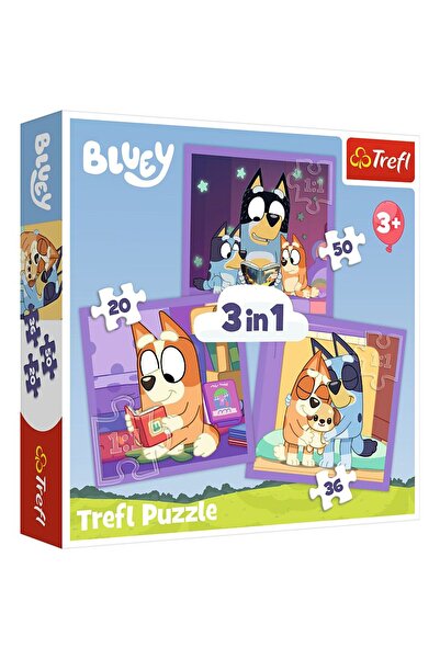 NO BRAND PUZZLE TREFL 3IN1 BLUEY GET TO KNOW BLUEY