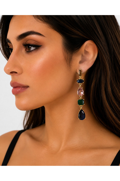 Girift Vintage Ctren Multicolor Dangle Earrings