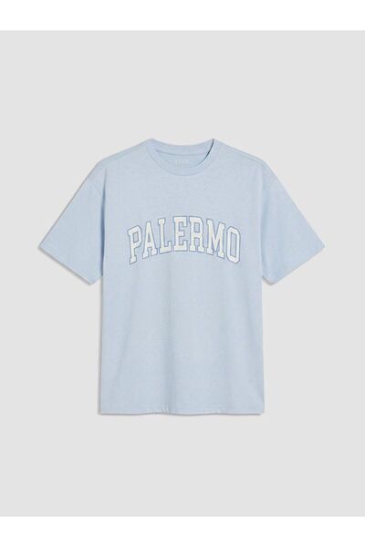 LC Waikiki Γυναικείο μπλουζάκι με στάμπα XSIDE Crew Neck