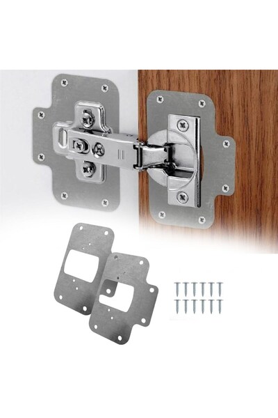 Generic Brand ®   2-Piece Hinge Repair Sheet – Stainless Steel Cabinet Door H...