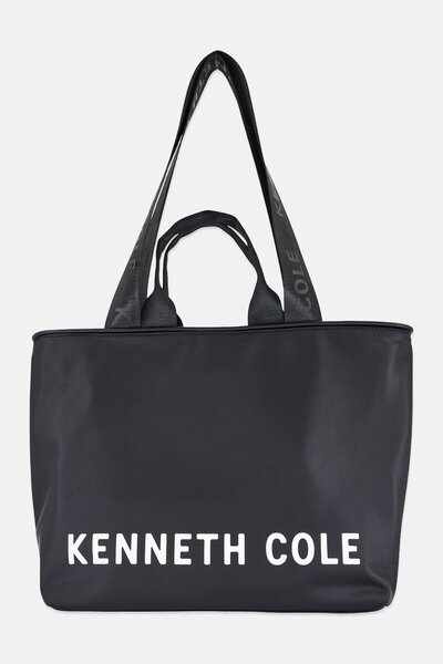 Kenneth Cole حقيبة تعليقة نسائية سوداء تحمل شعار ماركة تجارية