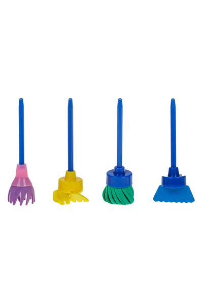 Zumzeria Set de 4 pensule de pictură pentru copii, cu 4 modele, 11 cm - 4 bucăți