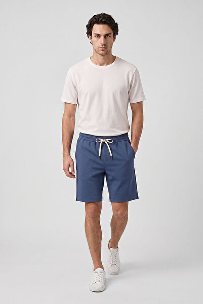 TOMMY LIFE Petrol Standard Fit Basic Men's Shorts with Back Pocket - 81314