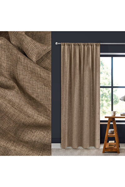 OEM Perdea decorativă maro cu bandă adezivă 140x260cm