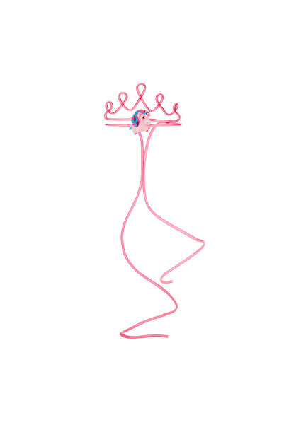Zumzeria Reusable Fancy Party Straw Pink Unicorn Crown