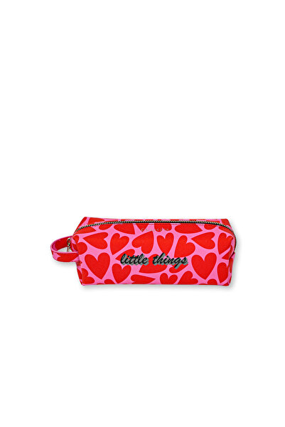 Chapters Mini Bag, Pink & Red Hearts