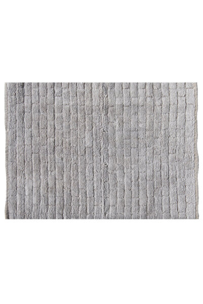 Zumzeria Covoraș decorativ de iarnă gri cu model în relief tip cărămidă 100x70cm