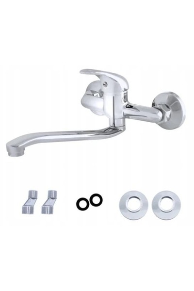 Granitan Robinet Perete Alfa Cron Cromat, Duza Rotativa 360°, Clasic