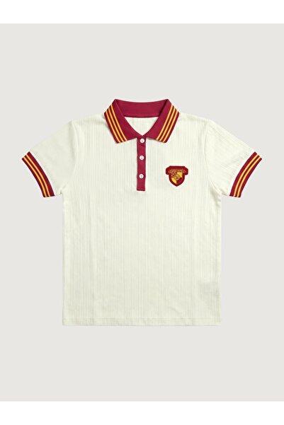 GOZGOZ Göztepe Kadın Ekru Polo Yaka Tişört