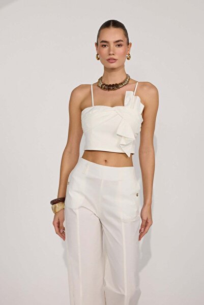 NOK İSTANBUL Nok Iconic Chic Twist Bustier Ecru