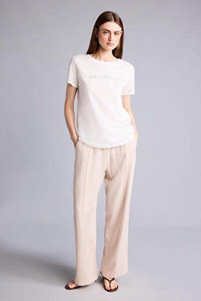 DeFacto Florida Florida High Waist Wide Leg Belmando Pants with Pockets H1053...