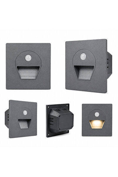 Cata CT-5170SB Sensörlü Koridor Aydınlatması LED Basamak Armatürü Gün Işığı Gri