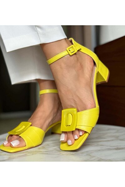 BENOTTİ Pokazhaha Yellow Heeled Sandals