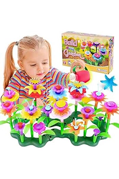 SARALMA Set de constructie creativa DIY Garden cu flori colorate si albinute ...