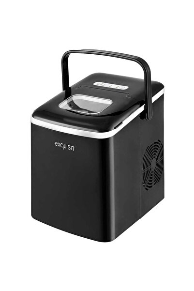 Exquisit Cube Ice Maker, Auto-Clean function, 12 kg/24h, black