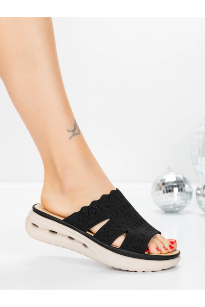 mei Women's Slipper with Low Sole 5GS30 Black
