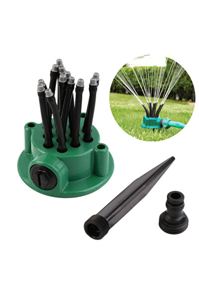 TodayShop 360° Rotating Garden Sprinkler with 12 Flexible Semi-Adjustable Hos...