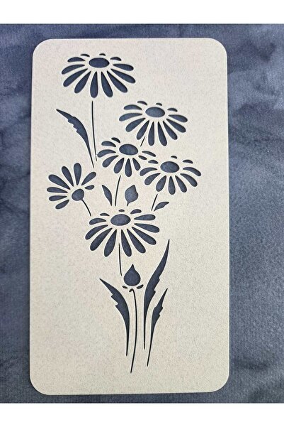 troyaart3d Papatya Buketi Desenli Stencil Şablonu - Dekoratif Boyama ve Hobi ...