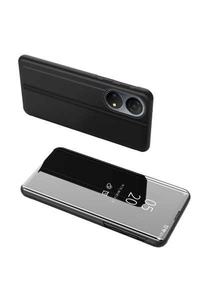 Hurtel Husă tip carte Clear View pentru Honor X7 / Honor Play 30 Plus, neagră