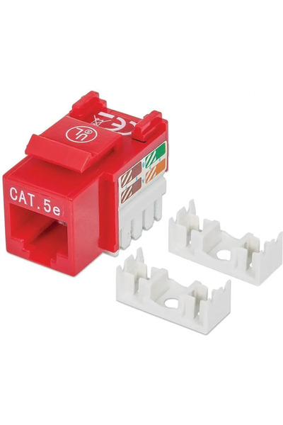 Intellinet 210478 Modul Keystone RJ45 UTP Cat5e, Punch-Down, roșu