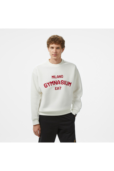 EA7 Erkek Beyaz Sweatshirt
