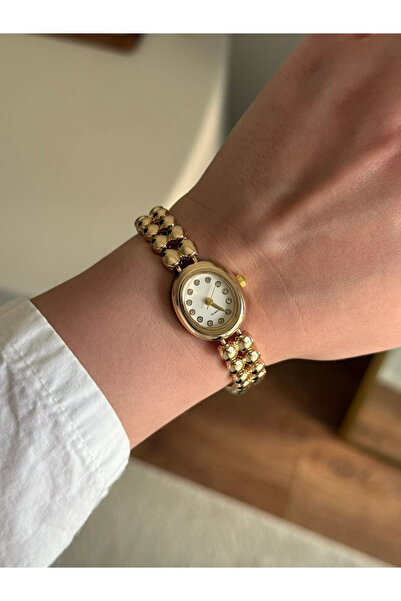 RoseandRoses Perfa Design Cord Minimal Elegant Women's Wristwatch Gold