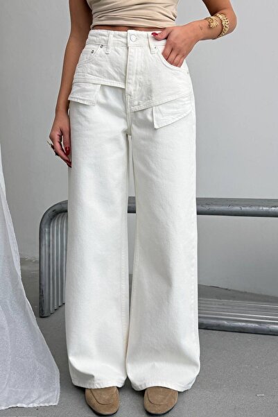 Joana Mavley Women's Oversized White Jeans