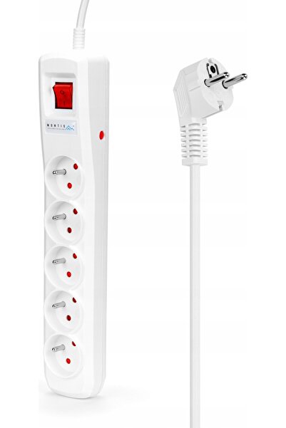 MONTIS Prelungitor cu protecție la supratensiune 3m MT145-3 alb