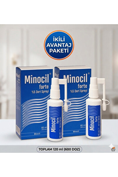 Humanis MlNOXIL Forte %5 Deri Spreyi (60 ml) - İkili Paket
