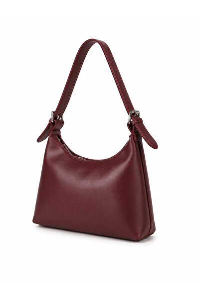 GÜL EŞSİZ COLLECTION STORE Bordo omuz çantası